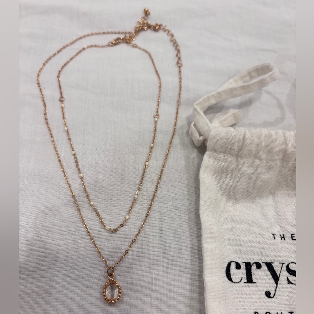 Brand New World Market Layered 2 Gold Necklaces1 With Teardrop Other Not